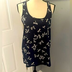 Everly tank top Navy/ white dragonfly’s Size XL